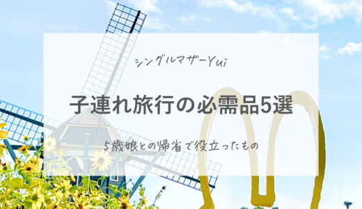 5歳むすめと3泊4日の地方帰省、普段電車派の私が持っててよかったもの5選